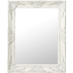Vidaxl - Miroir mural style baroque 50x60 cm Blanc