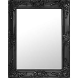 Vidaxl - Miroir mural style baroque 50x60 cm noir