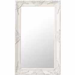 Ce miroir mural magnifique avec son cadre ornementé crée une atmosphère baroque dans votre dressing. Ce miroir à l'aspect anc ...