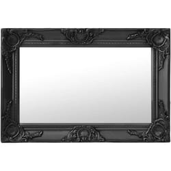 Vidaxl - Miroir mural style baroque 60x40 cm noir