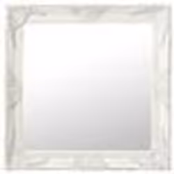 vidaXL Miroir mural style baroque 60x60 cm Blanc - TU