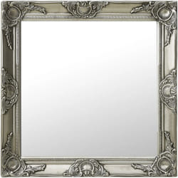 vidaXL Miroir mural style baroque 60x60 cm Argenté - TU