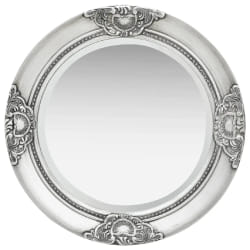 vidaXL Miroir mural style baroque 50 cm Argenté - TU