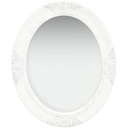 vidaXL Miroir mural style baroque 50x60 cm Blanc - TU