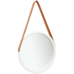 Vidaxl - Miroir mural avec sangle 40 cm Blanc