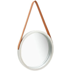 Miroir mural avec sangle 40 cm Argenté vidaXL