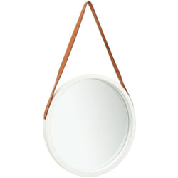 Vidaxl - Miroir mural avec sangle 50 cm Blanc