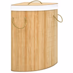 Ce panier à linge d'angle en bambou est une solution idéale pour tous les ménages. Il garde votre linge sale hors de vue et c ...