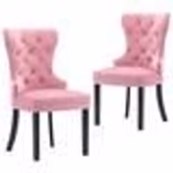 vidaXL Chaises à manger lot de 2 rose velours - TU