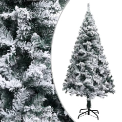 vidaXL Sapin de Noël neige floquée 150 cm - Vert