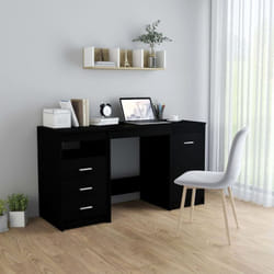 Vidaxl - Bureau Noir 140x50x76 cm Bois d'ingénierie