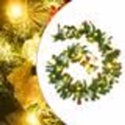 vidaXL Guirlande de Noël avec lumières LED Vert 2,7 m PVC - TU
