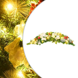 vidaXL Arche de Noël avec lumières LED Vert 90 cm PVC - TU