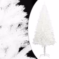 vidaXL Arbre de Noël artificiel aiguilles réalistes blanc 180 cm - TU