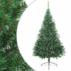 vidaXL Sapin de Noël demi-cercle - Vert - 180 cm