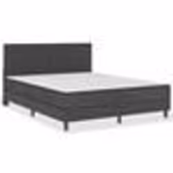 vidaXL Sommier tapissier Gris foncé Tissu 160x200 cm