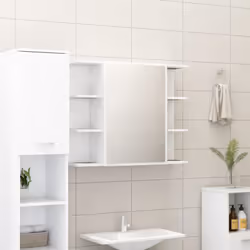 Ajoutez une touche d’esthétisme dans votre salle de bain avec cette armoire à miroir, qui ajoute un style contemporain à n’im ...