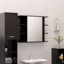 VidaXL 802607 miroir de salle de bain et armoire de rangement pour évier