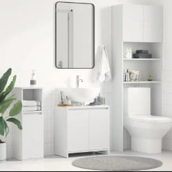 vidaXL Armoire de salle de bain Blanc 60x33x61 cm Bois d'ingénierie - TU