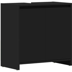 Vidaxl - Armoire de salle de bain noir 60x33x61 cm Bois d'ingénierie
