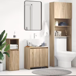 vidaXL Armoire de salle de bain Chêne sonoma Bois d'ingénierie - TU
