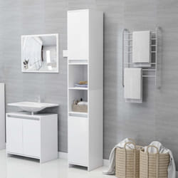Vidaxl - Armoire de salle de bain Blanc 30x30x183,5 cm Bois d'ingénierie