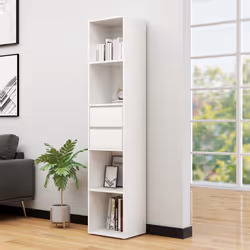 VidaXL 802867, Blanc, 4 étagères, Bois, Bois, 360 mm, 300 mm