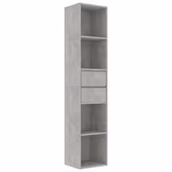 VidaXL 802871, Gris, 4 étagères, Bois, Bois, 360 mm, 300 mm