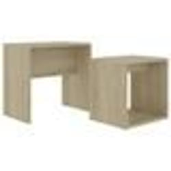 vidaXL Ensemble de table basse Chêne sonoma 48x30x45cm Bois ingénierie - TU