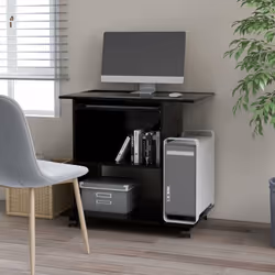 Le bureau compact d'ordinateur pour ordinateur portable et de bureau est conçu pour gagner de la place et attirera tous les r ...