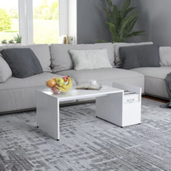 Vidaxl - Table basse Blanc 90x45x35 cm bois d'ingénierie