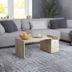 Cette table basse au design ouvert et à la forme géométrique rend votre pièce chic et saisissante ! Le compartiment latéral d ...