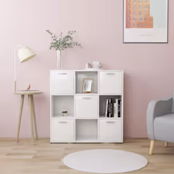 Cette armoire à livres chic, avec un espace de rangement spacieux, rend votre pièce frappante et bien rangée ! L'armoire est  ...