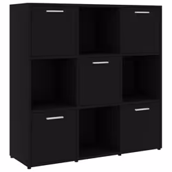 VidaXL 802931, Noir, 9 étagères, Bois, Bois, 900 mm, 300 mm