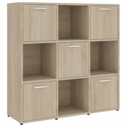 VidaXL 802933, Chêne, 9 étagères, Bois, Bois, 900 mm, 300 mm