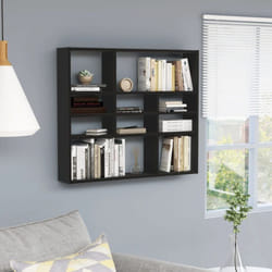 Vidaxl - tagère murale Noir 90x16x78 cm Bois d'ingénierie