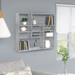 Vidaxl - tagère murale Gris béton 90x16x78 cm Bois d'ingénierie