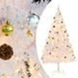 vidaXL Arbre de Noël artificiel pré-éclairé avec boules blanc 210 cm - TU