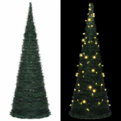 VIDAXL Sapin de Noël 180 cm LED - Vert