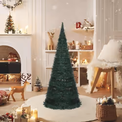 Notre arbre de Noël artificiel à guirlande lumineuse avec 200 LED, crée une atmosphère agréable et unique à l'approche de Noë ...