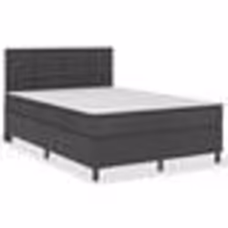vidaXL Sommier tapissier Gris foncé Tissu 180x200 cm