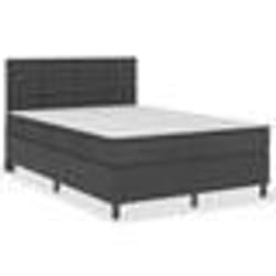 vidaXL Sommier tapissier Gris foncé Tissu 180x200 cm
