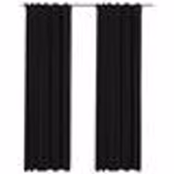vidaXL Rideaux occultants aspect lin crochet 2pcs Anthracite 140x225cm - TU