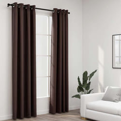 Vidaxl - Rideaux occultants Aspect lin avec œillets 2pcs Taupe 140x245cm