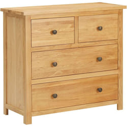 Commode 80x35x75 cm Bois de chêne massif Vidaxl