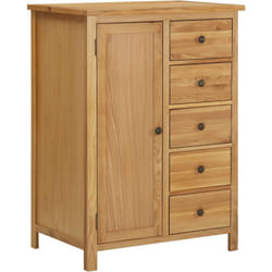 Garde-robe 76x52x105 cm Bois de chêne massif Vidaxl