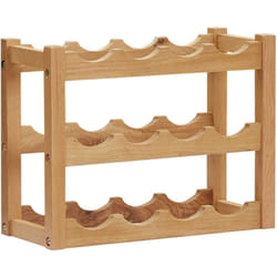 vidaXL Casier à bouteilles 12 bouteilles 47x21x36 cm Bois de chêne