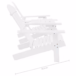 VidaXL 310067 chaise d'extérieur Terrace Siège rembourré Bois de pin Blanc - Vue supplémentaire 7
