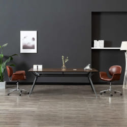VidaXL Chaise pivotante - Marron