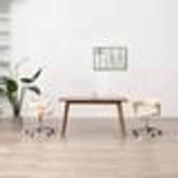 vidaXL Chaise pivotante de bureau Crème Bois courbé et similicuir - TU
